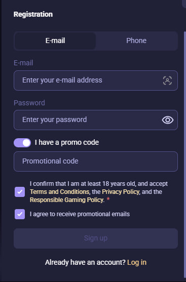 onetap casino registration